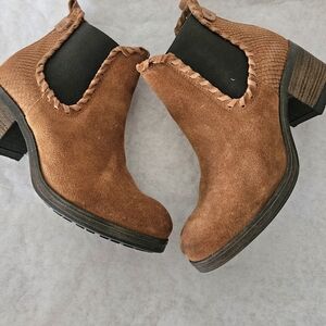 Mark Jenkins Suede Tan Booties